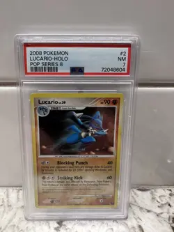 2008-09 POKEMON POP SERIES 8 #2 LUCARIO-HOLO PSA 6 - Image 1