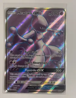 Mewtwo GX 72/73 Full Art Shining Legends Pack Fresh Mint - Ultra Rare Pokemon - Image 1