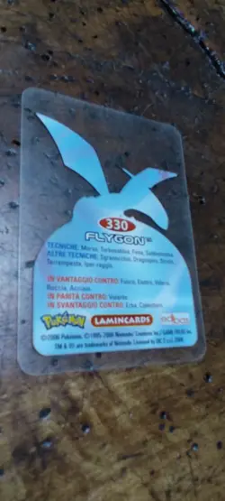 Flygon 330 Pokemon Lamincards Edibas - ITA - EXC - Image 2