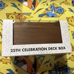 Pokemon TCG 25th Anniversary Celebrations Wooden Deck Box BRAND NEW - Image 2