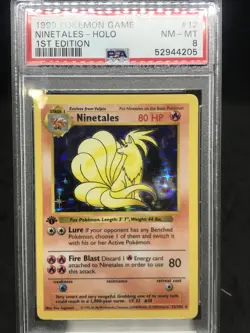 Pokemon PSA 8 1st Edition Shadowless Ninetales Holo 12/102 Base Set - Image 1