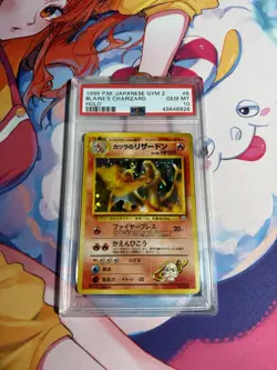 1999 POKEMON JAPANESE GYM 2 #6 BLAINE'S CHARIZARD HOLO PSA 10 - Image 1
