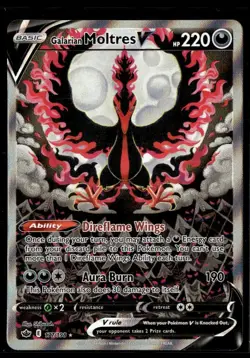 2021 Chilling Reign Alternate Art Holo Galarian Moltres V Ultra Rare #177/198 - Image 1