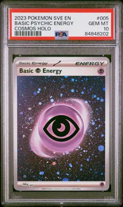 2023 Pokemon Sve En-Basic Energies #005 Basic Psychic Energy Cosmos Holo PSA 10 - Image 1