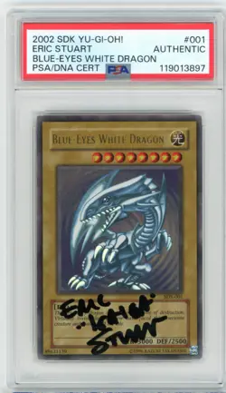 PSA Signed Eric Stuart Blue-Eyes White Dragon SDK-001 SD: Kaiba-Ultd Ed Ultd - Image 1