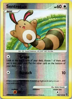 Sentret 104/132 Reverse Holo Secret Wonders Pokemon Card MP-HP - Image 1