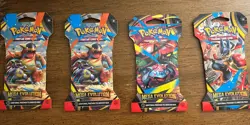 Pokemon TCG (4) Mega Evolutions Sleeved Booster Packs - Lot Of 4 New Cards - Image 1
