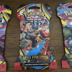 Pokemon TCG (4) Mega Evolutions Sleeved Booster Packs - Lot Of 4 New Cards - Image 2