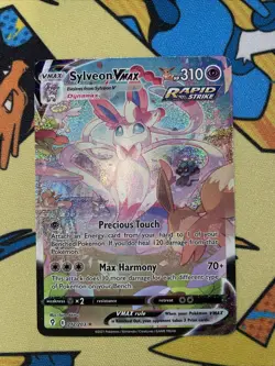 Pokemon TCG Sylveon VMAX Evolving Skies Sword & Shield 212/203 Secret Rare Card - Image 1