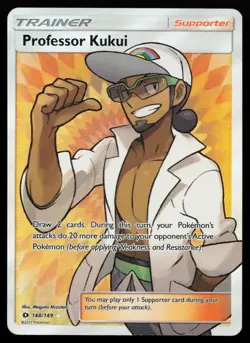 Professor Kukui (Full Art) 148/149 Ultra Rare SM Base Set Pokemon Card - Image 1