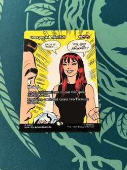 Unexpected WindfallBorderless NON Foil Marvel’s Spider-Man Eternal Legal MTG M - Image 1