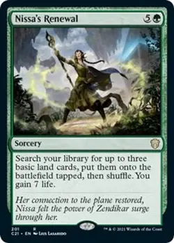 Nissa's Renewal LP #201 Commander 2021 MTG - Image 1