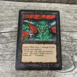 Magic The Gathering MTG Juzam Djinn Arabian Nights MP Good Ungraded - Image 1