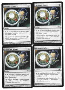 Chromatic Sphere x4 5/10 MP- Magic M:tG Mirrodin AMRDCS-03 - Image 1