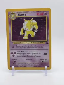 Pokemon TCG Hypno Fossil Holo Card 8/62 Unlimited Rare - Image 1