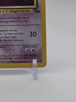 Pokemon TCG Hypno Fossil Holo Card 8/62 Unlimited Rare - Image 4