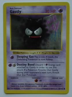 1999 Pokemon Game Gastly #050 Shadowless -- LP - Image 3