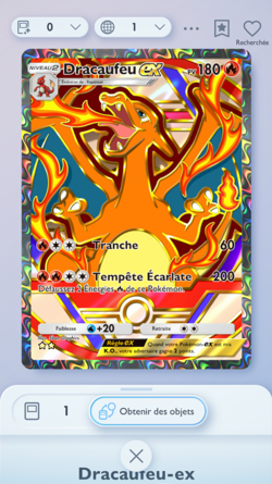 Charizard Full Art in Pokemon TCG Pocket, French language, Deluxe EX set - Image 1