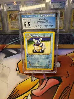 CGC 5.5 1999 Pokemon 1st Edition Wartortle 42/102 Excellent+ - Image 1