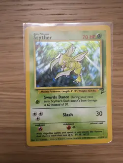 Pokemon TCG - Scyther Unlimited Rare Holo - #17/130 - Base Set 2 - MP - Image 1