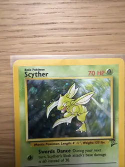 Pokemon TCG - Scyther Unlimited Rare Holo - #17/130 - Base Set 2 - MP - Image 2