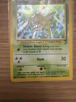 Pokemon TCG - Scyther Unlimited Rare Holo - #17/130 - Base Set 2 - MP - Image 3