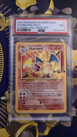 2021 Pokemon Celebrations Classic Holo Charizard #4 PSA 9 MINT - Image 1