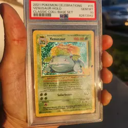 2021 Pokemon Celebrations Venusaur PSA 10 Classic Collection 15/102 Holo - Image 5