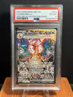 PSA 6 Charizard ex 223/197 Pokemon Obsidian Flames Special Illustration Rare 223 - Image 1