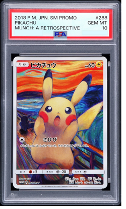 Full-Art Pikachu Pokemon 2018 Munch Retrospective Promo Japanese 288/SM-P PSA 10 - Image 1