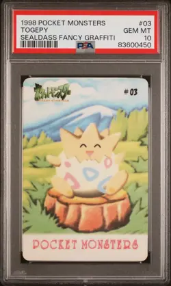 Pokemon Togepy Sealdass Fancy Graffiti 1998 Pocket Monsters #03 PSA 10 GEM MINT - Image 1