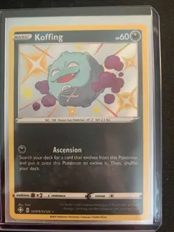Pokemon TCG Koffing Shining Fates SV076/SV122 Holo Shiny Holo Rare NM - Image 1