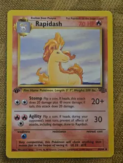 Pokemon Jungle Rapidash 44/64 1st Edition - Image 1