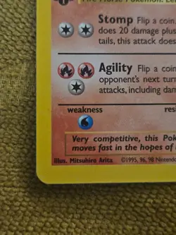 Pokemon Jungle Rapidash 44/64 1st Edition - Image 4