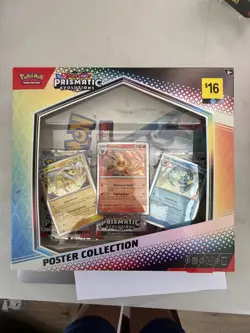 NEW Pokemon TCG S&V Prismatic Evolutions Poster Collection Box Sealed DG Sticker - Image 1