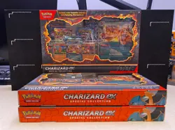 LOT OF 3 - Pokemon Charizard EX Special Collection Box Sealed - Image 1