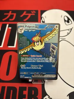 Pokemon TCG NM Pidgeot EX 225/197 Special Illustration Rare Holo Obsidian Flames - Image 1