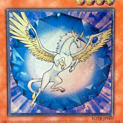 Yu-Gi-Oh Crystal Beast Sapphire Pegasus FOTB-JP007 Ultimate Rare Japan - Image 2