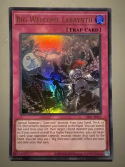 YUGIOH BIG WELCOME LABRYNTH ASIA ENGLISH CR02-AES17 ULTRA RARE (1ST RUN) - Image 1