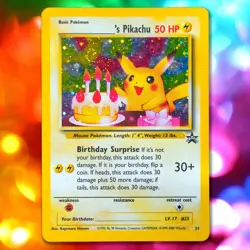 Pikachu | 3x WOTC Black Star Promo Cards: Birthday, Flying, Bumblebee | 24/25/27 - Image 2