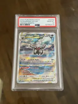 Darkrai VSTAR GG50/GG70 PSA 10 Crown Zenith Pokemon Card Graded - Image 1