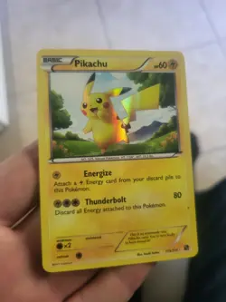 Pokemon Pikachu TCG Black White Holo Card 115/114 Secret Rare - Image 1