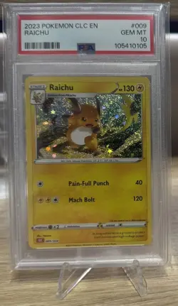 Pokemon EN Classic Collection Raichu Holo Card PSA 10 Gem Mint - Image 1