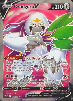 Oranguru V Full Art 179/189 Holo Ultra Rare Astral Radiance MINT Pokemon Card - Image 1