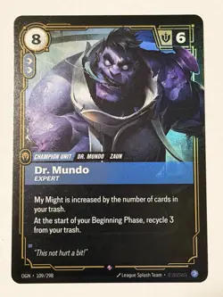 Riftbound Dr. Mundo 109/298 TCG Foil Card League Of Legends - Image 1