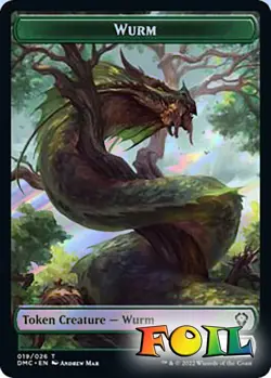 Soldier // Wurm Double-sided Token 0000 MTG Dominaria United Token NP Foil - Image 2