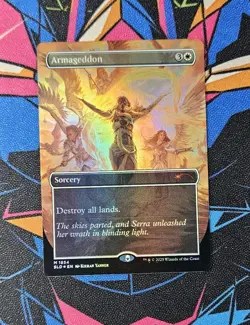Armageddon NM Rainbow Foil MTG Secret Lair Artist Series Kieran Yanner Unplayed - Image 1