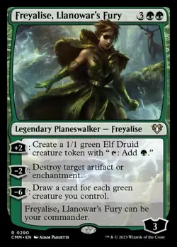 1 x Freyalise, Llanowar's Fury - Foil - Commander Masters - Light Play - MTG - Image 1