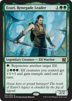 1 x Ezuri, Renegade Leader - Foil - Duel Decks: Elves vs Inventors - Light Play - Image 1