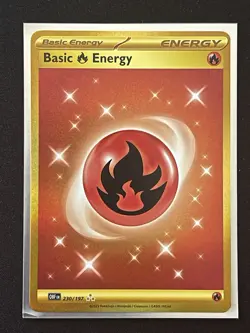 Pokemon TCG Obsidian Flames Fire Energy Hyper Rare Holo Card 230/197 - Image 1